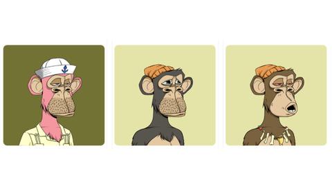 Bored Ape Yacht Club NFTs on OpenSea marketplace