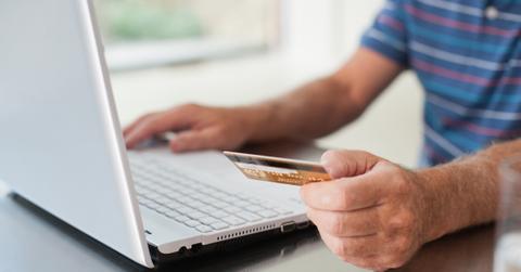 A man using a credit card