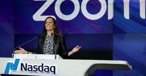Adena Friedman speaking at Zoom IPO