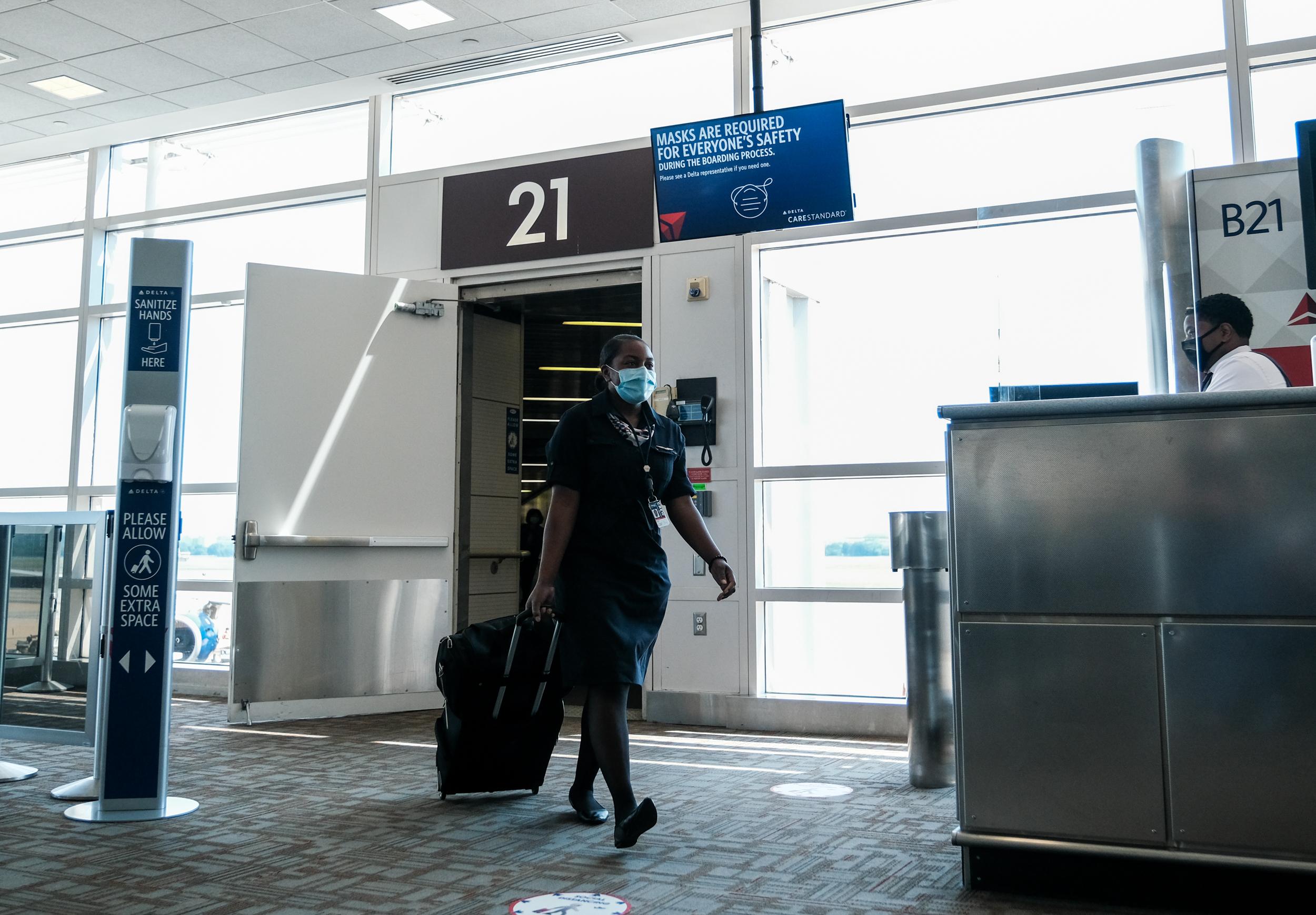 Delta Air Lines terminal at airport