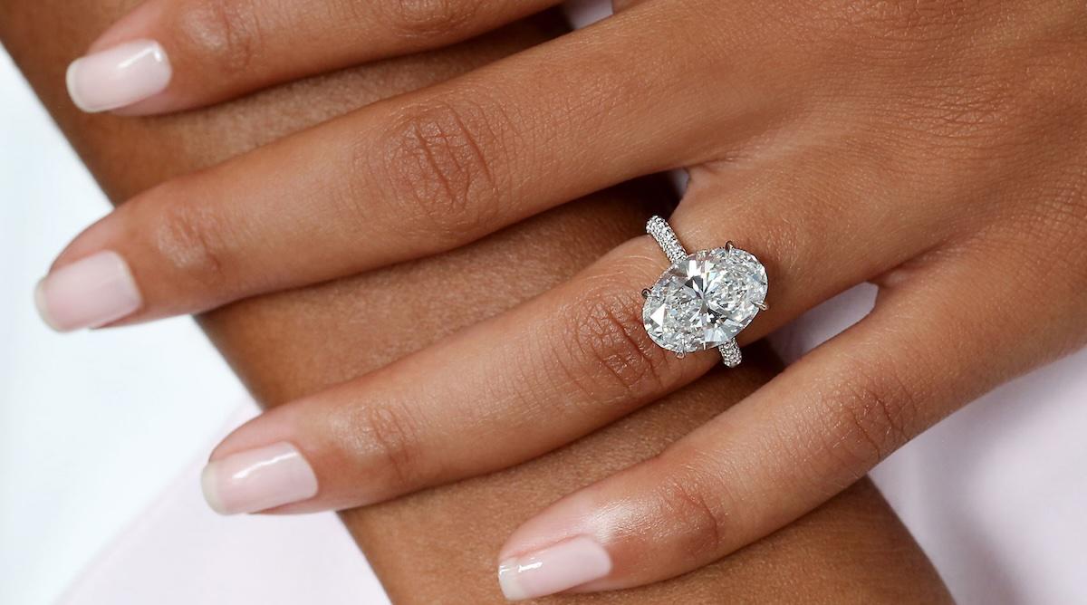 engagement ring on hand