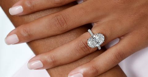 engagement ring on hand