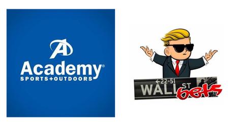 Academy Sports and WallStreetBets logos