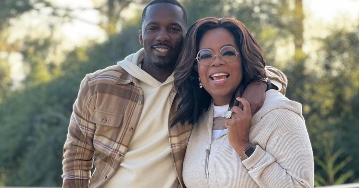 Rich Paul poses with Oprah