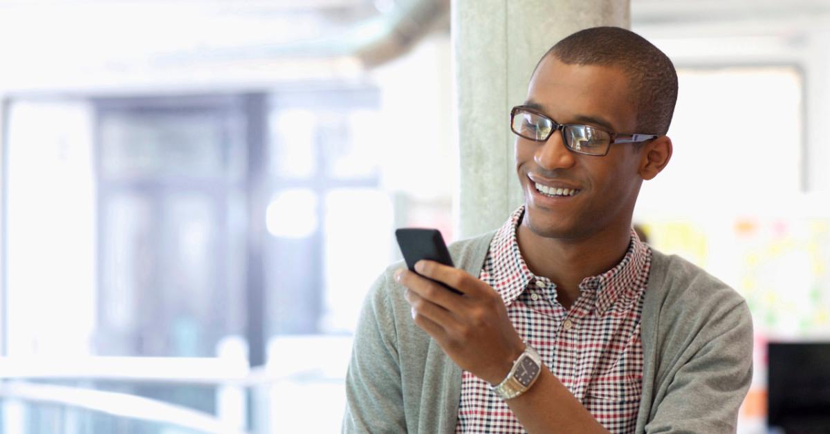 Man using phone