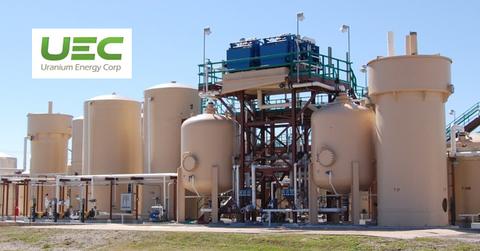 Uranium Energy Corporation facility and logo