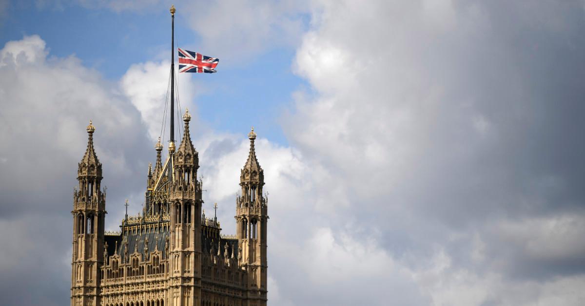 uk flag half mast