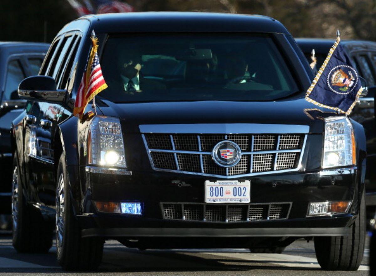 The license plate on the U.S. presidential limousine