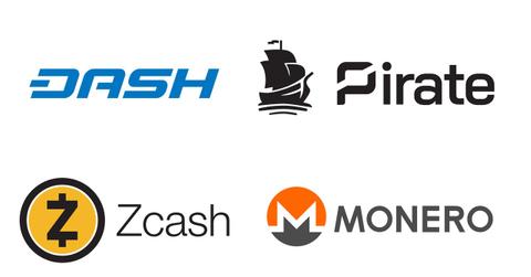 Privacy crypto logos