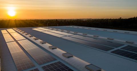 Solar panels on a roof