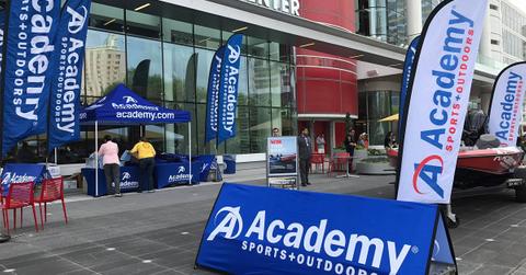 Academy Sports tents and flags