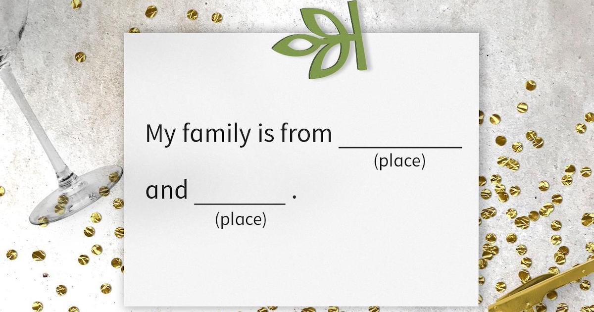 An Ancestry fill-in-the-blank form