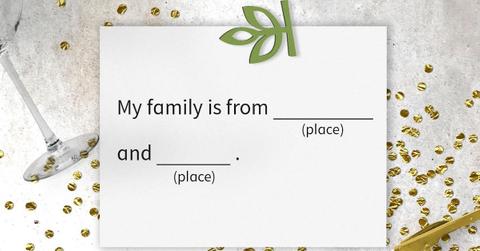 An Ancestry fill-in-the-blank form