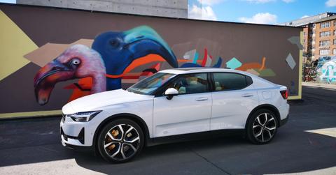 Polestar car on display