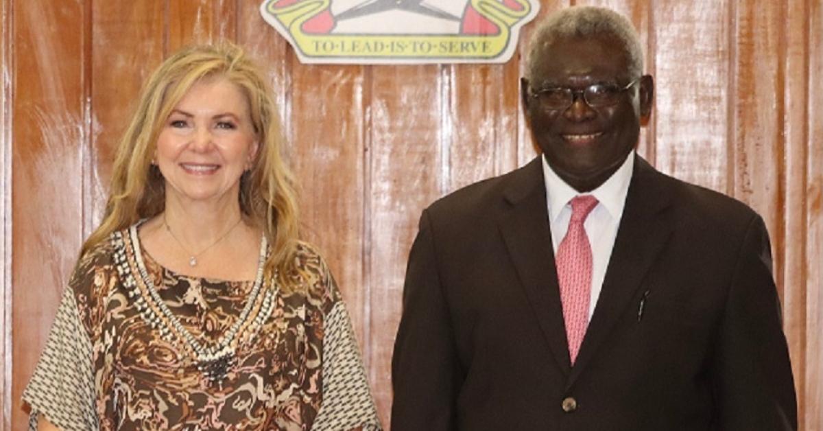 senator blackburn meets with solomon islands prime minister sogavare