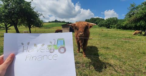 Harvest Finance on a piece of paper