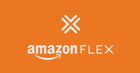 Amazon Flex logo on an orange background