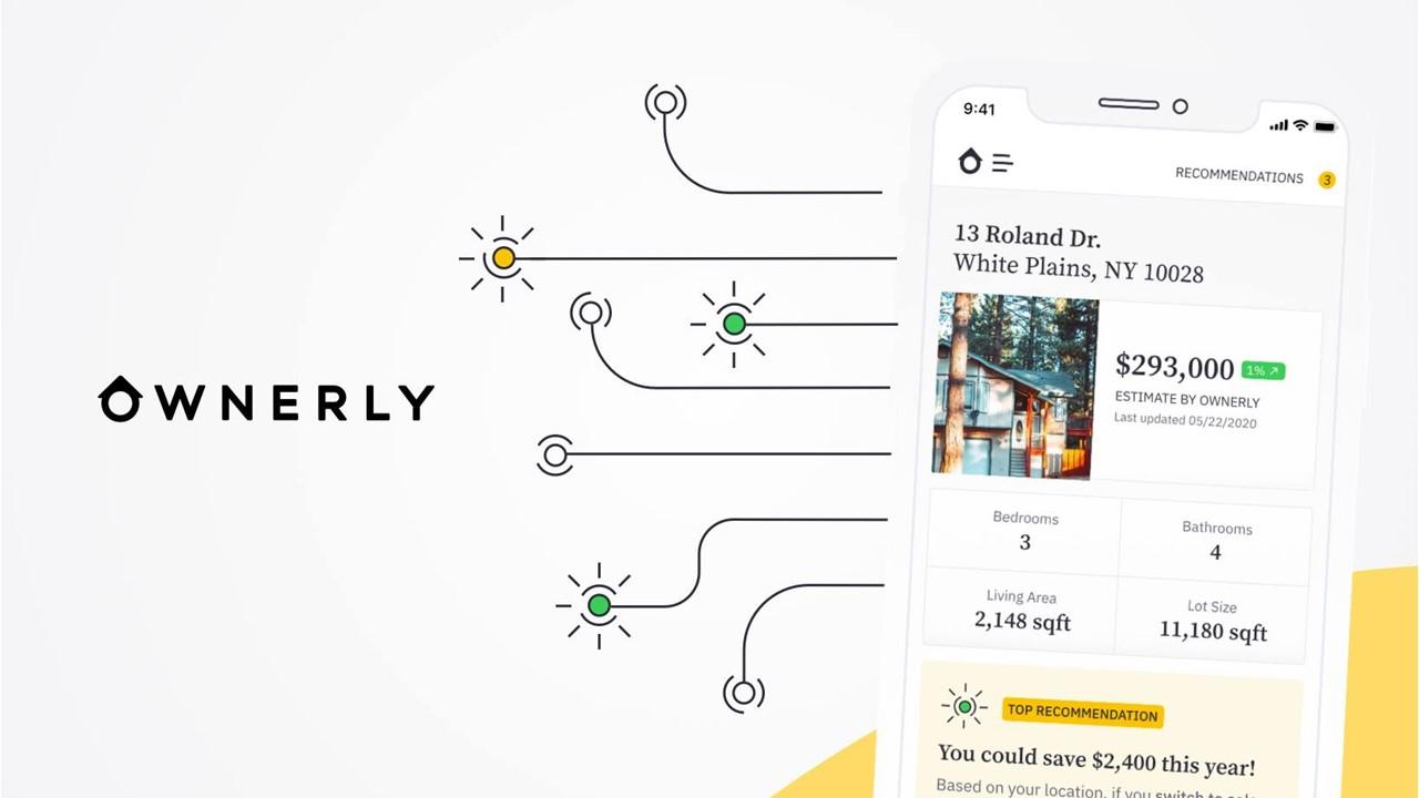 Ownerly logo and app on a smartphone