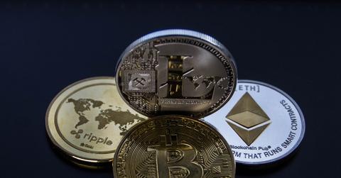 Four cryptocurrency coins