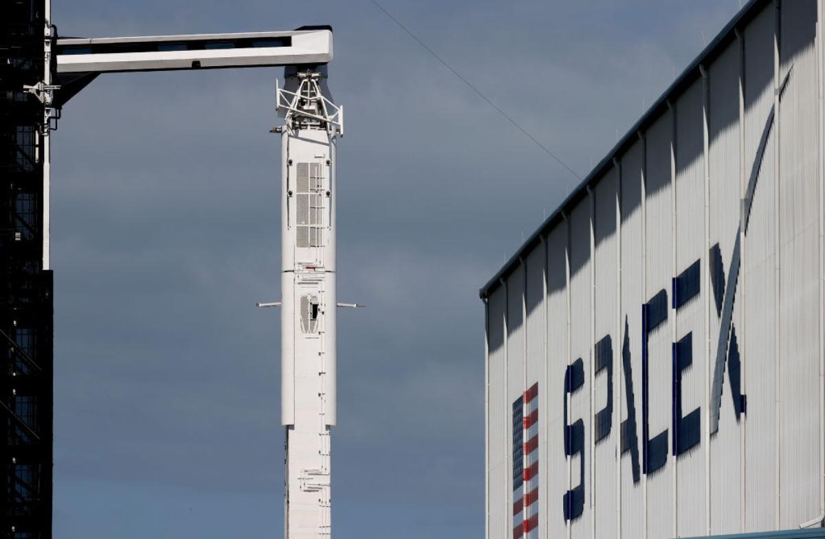 SpaceX building and rocket