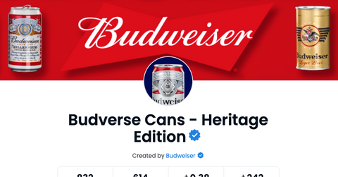 Budweiser NFT graphic