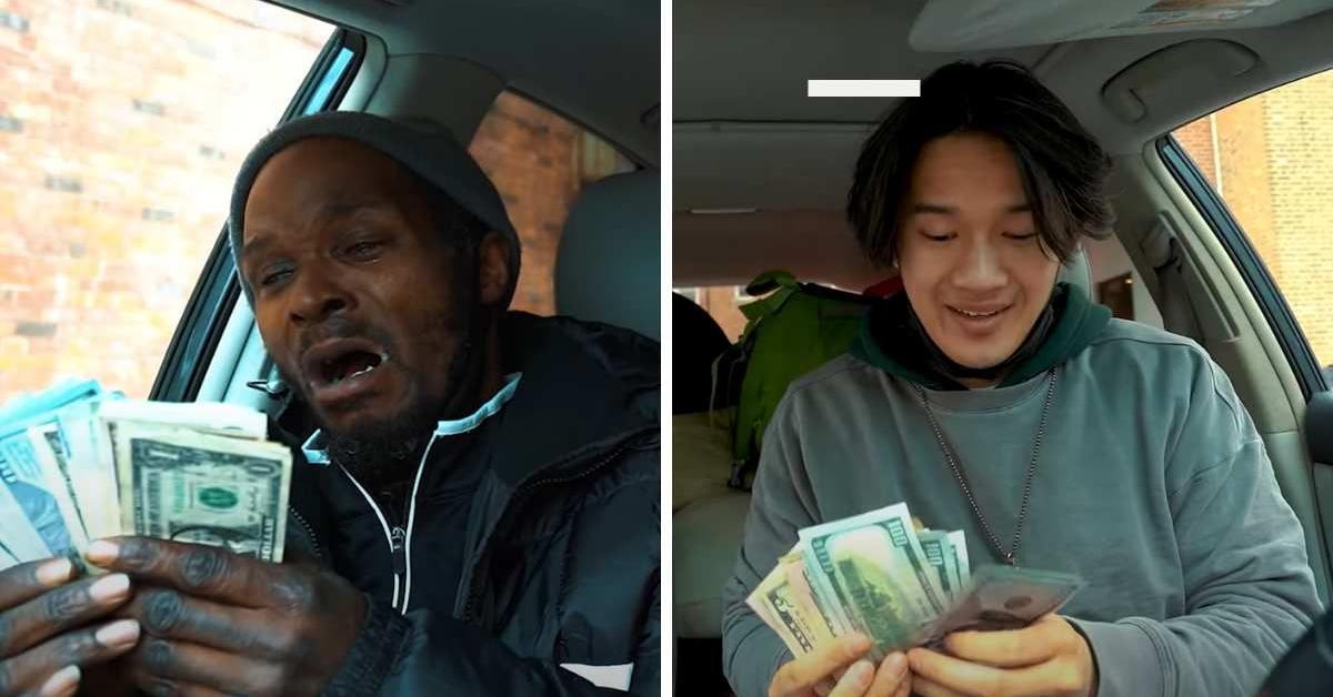 Homeless Man Calling Homeless man couldn't stop crying after he finds out strangers raised ...