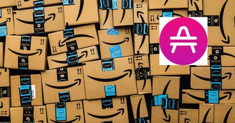 Amazon packages with AMP token logo