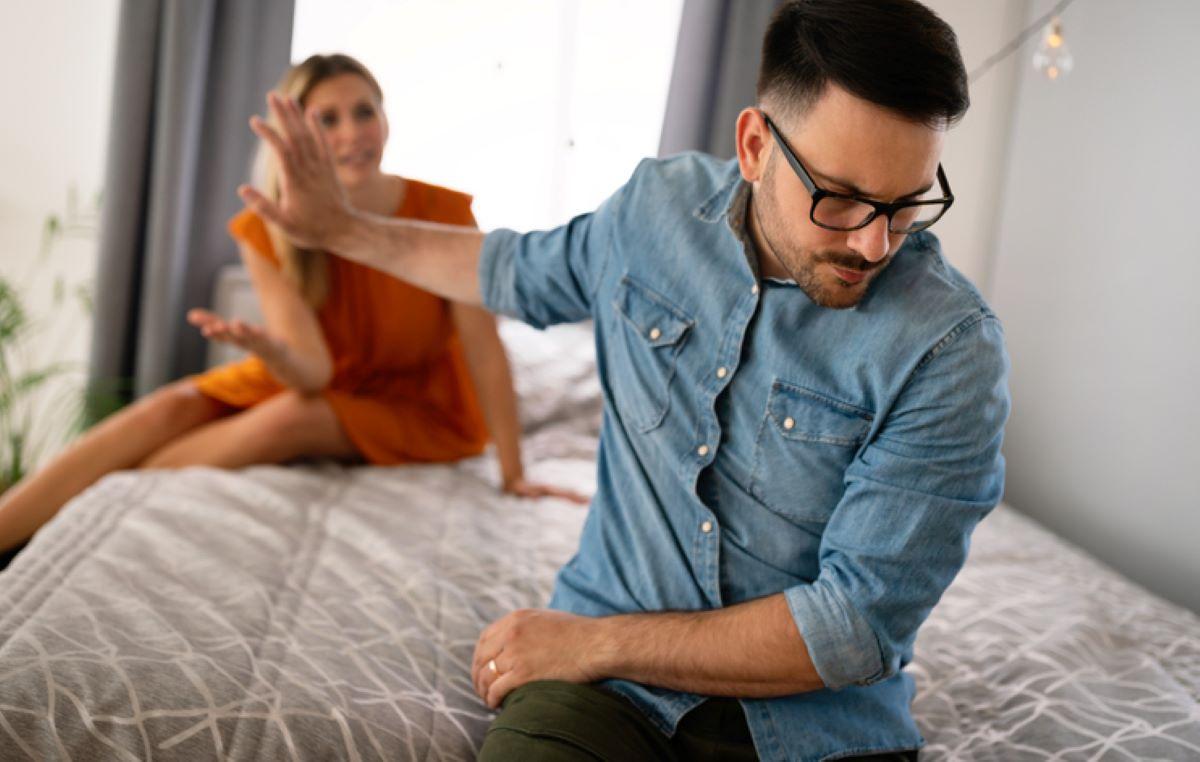 man and woman fighting