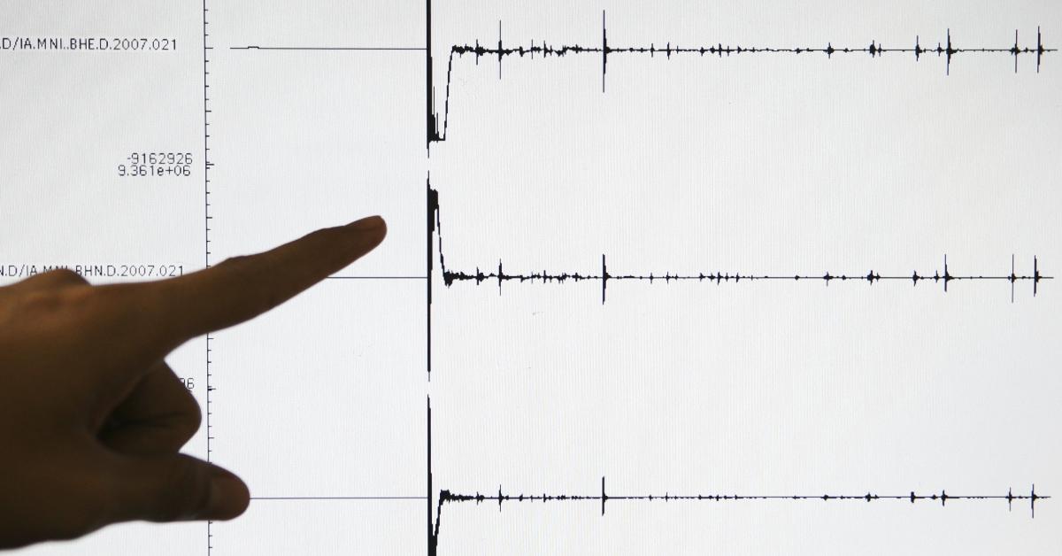 A graph with earthquake data