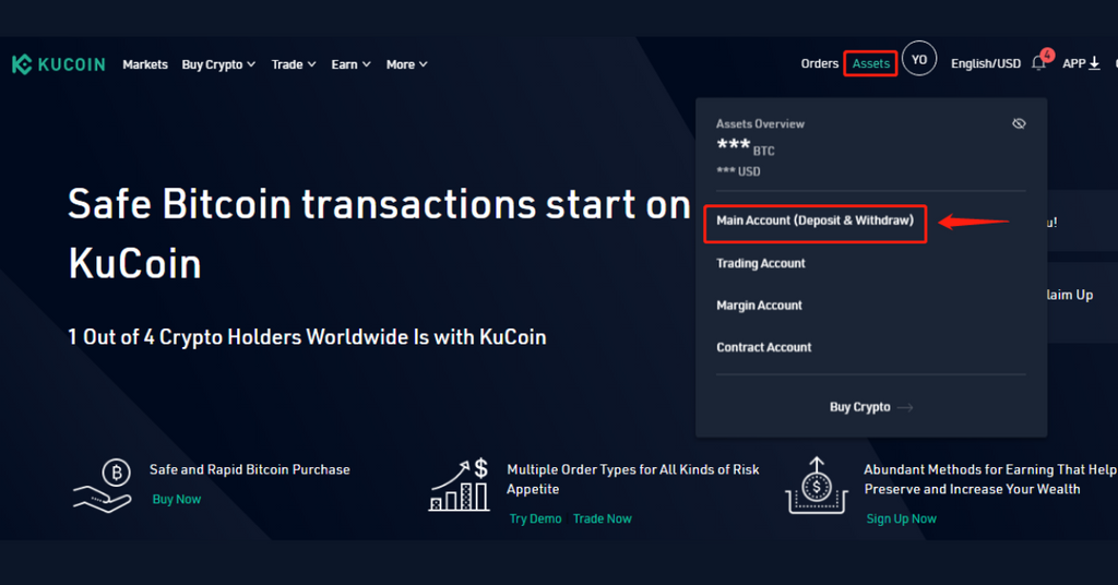 transfer funds from coinbase to kucoin