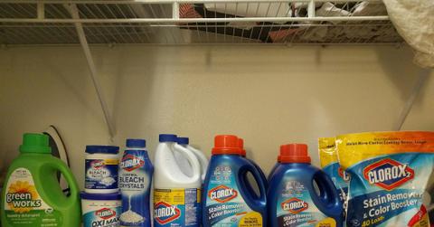 Clorox products on a shelf