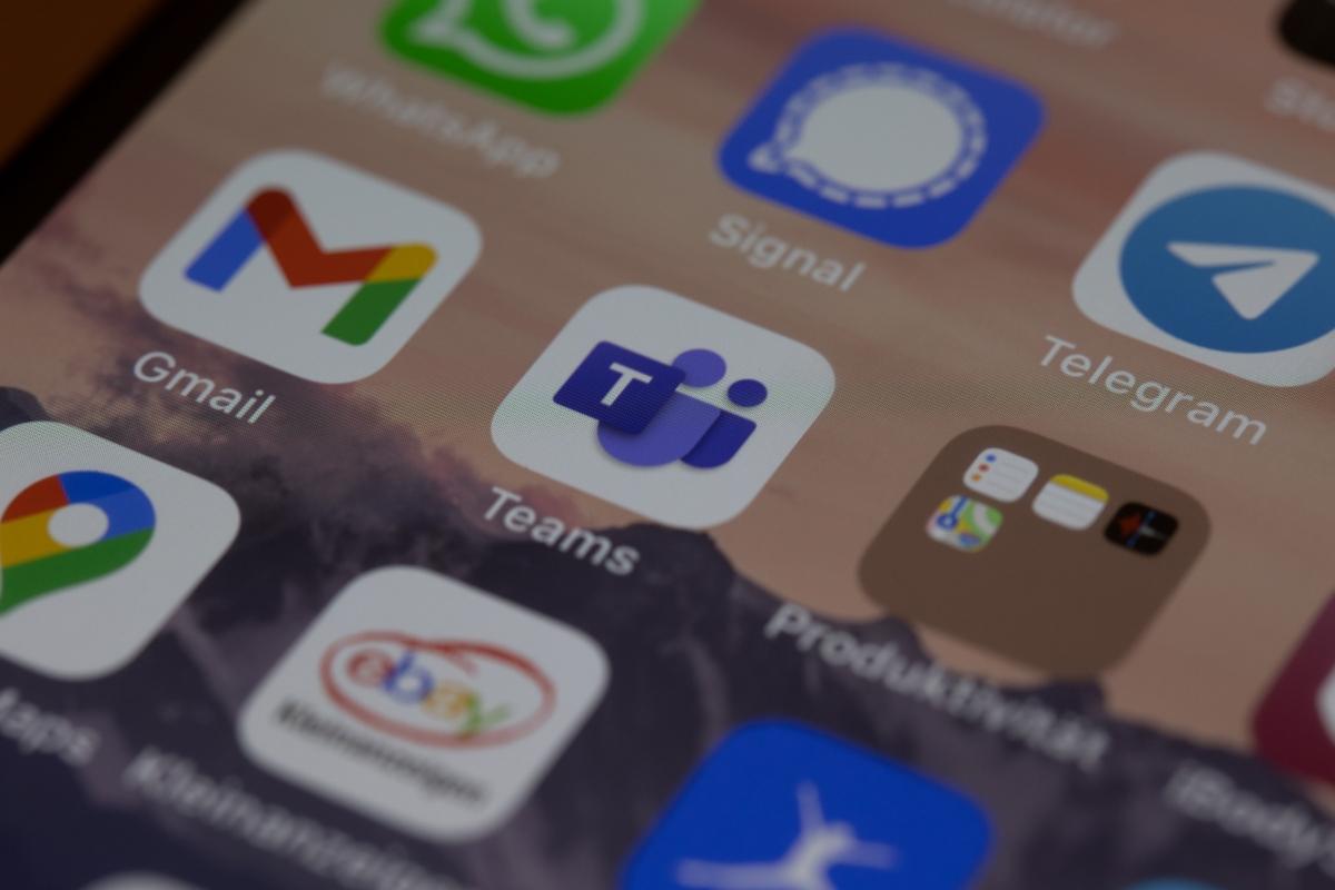The Microsoft Teams app on a smartphone