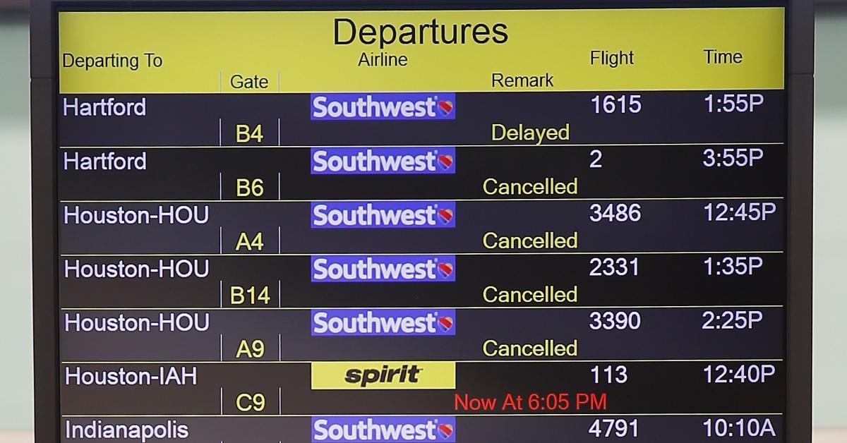 southwest cancelled flights