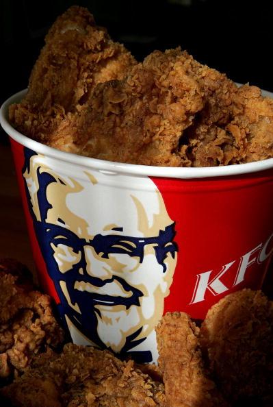 A bucket of KFC fried chicken