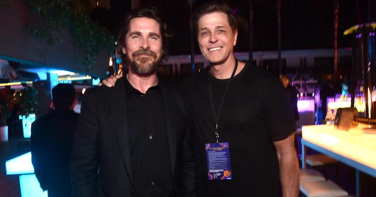 Patrick Whitesell (right) alongside actor Christian Bale.