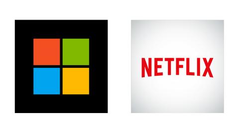 Microsoft and Netflix logos