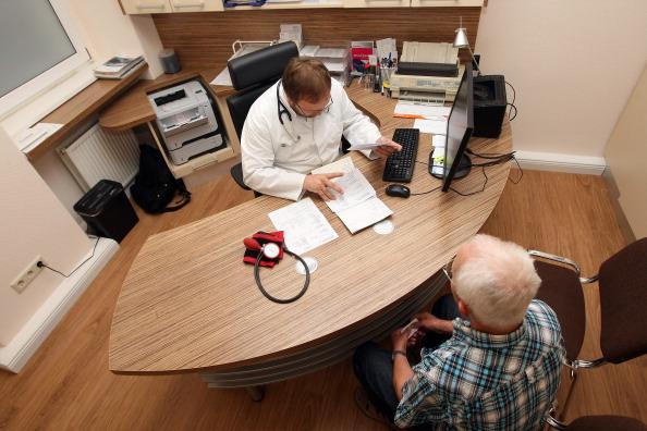 Doctor and patient in office