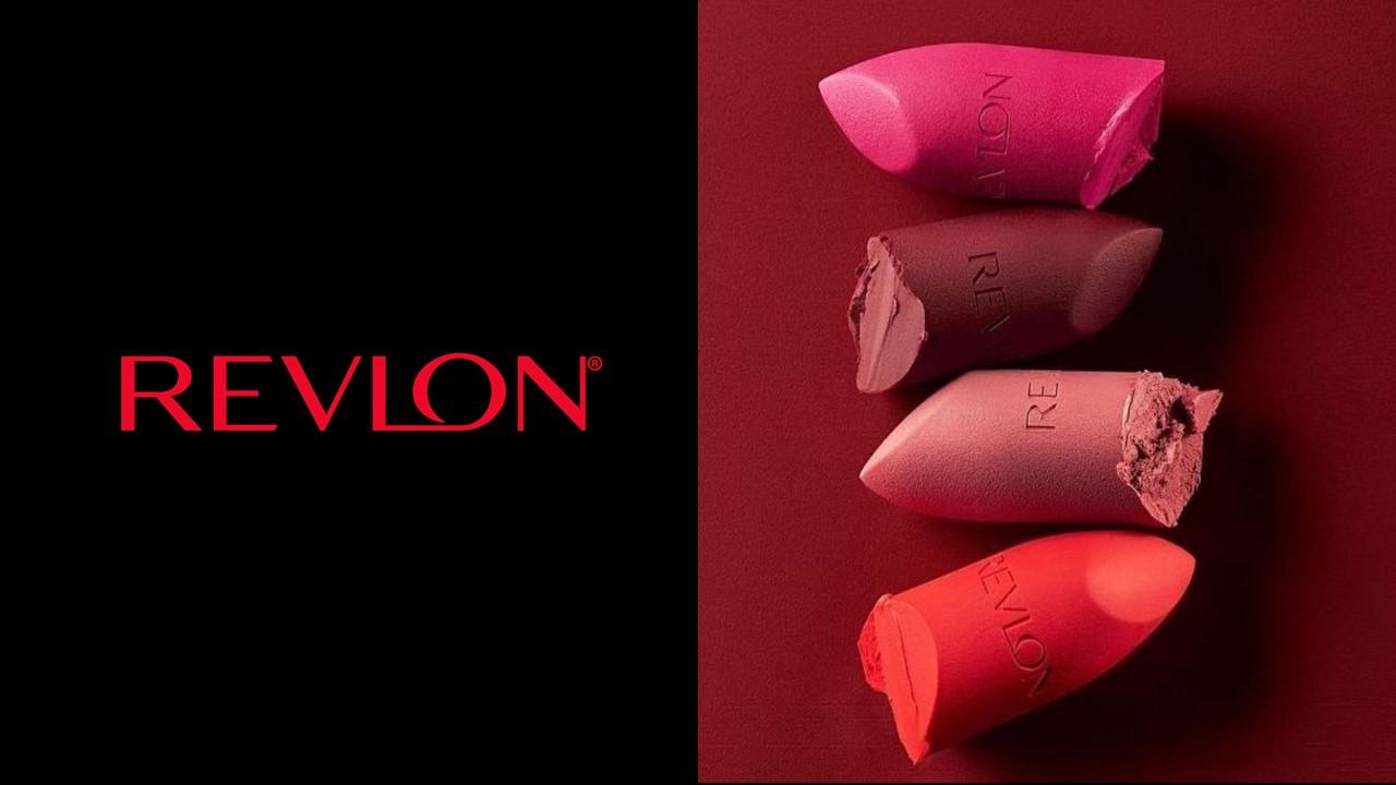 Revlon logo and lipstick