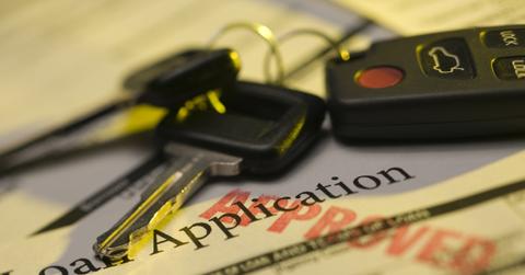 Car keys and loan application paperwork