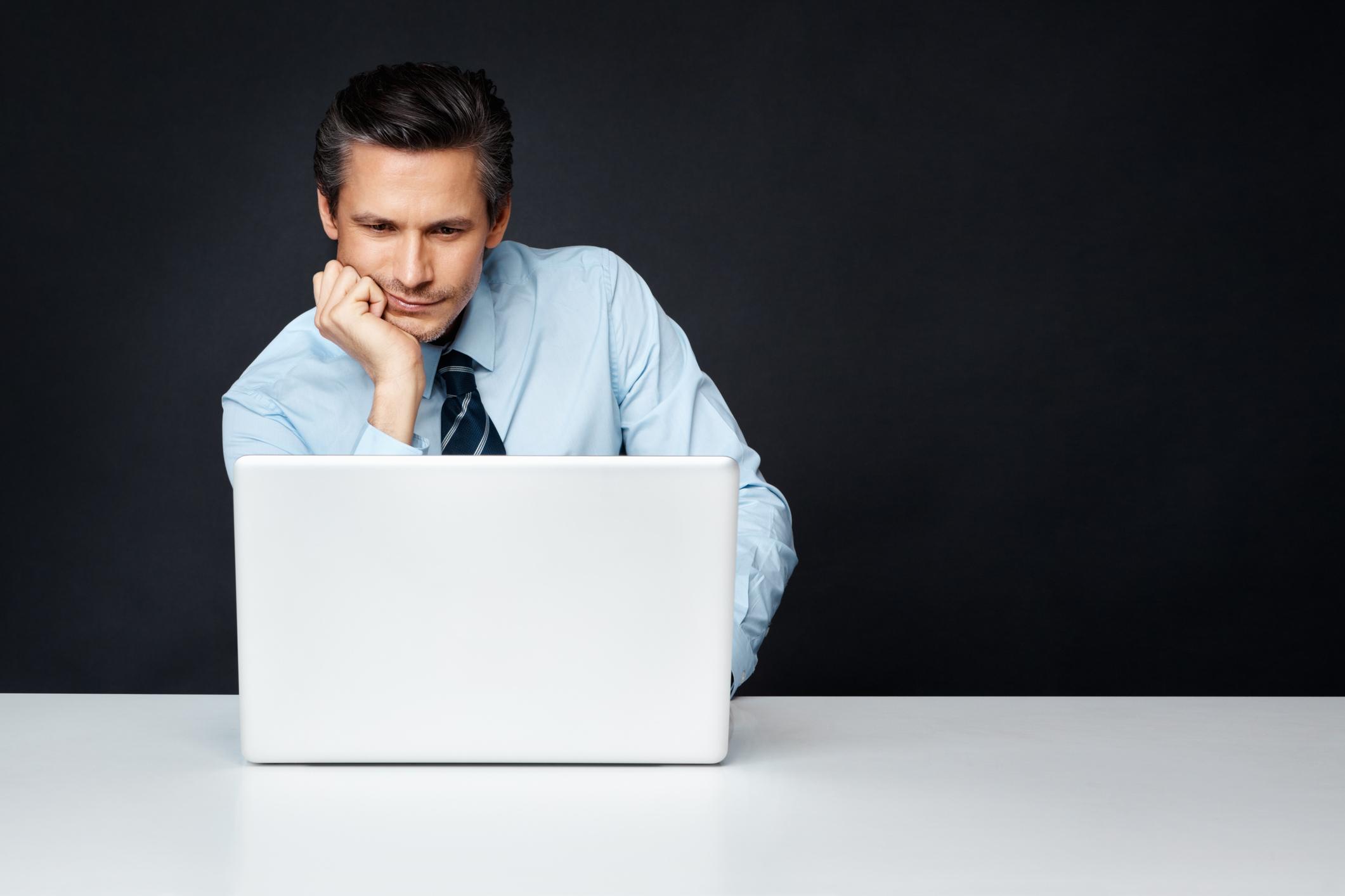 A person working on a laptop