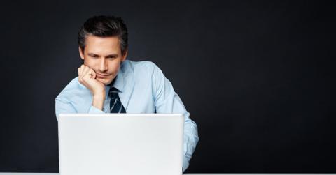 A person working on a laptop