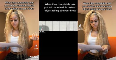 TikToker says she was taken off schedule rather than fired
