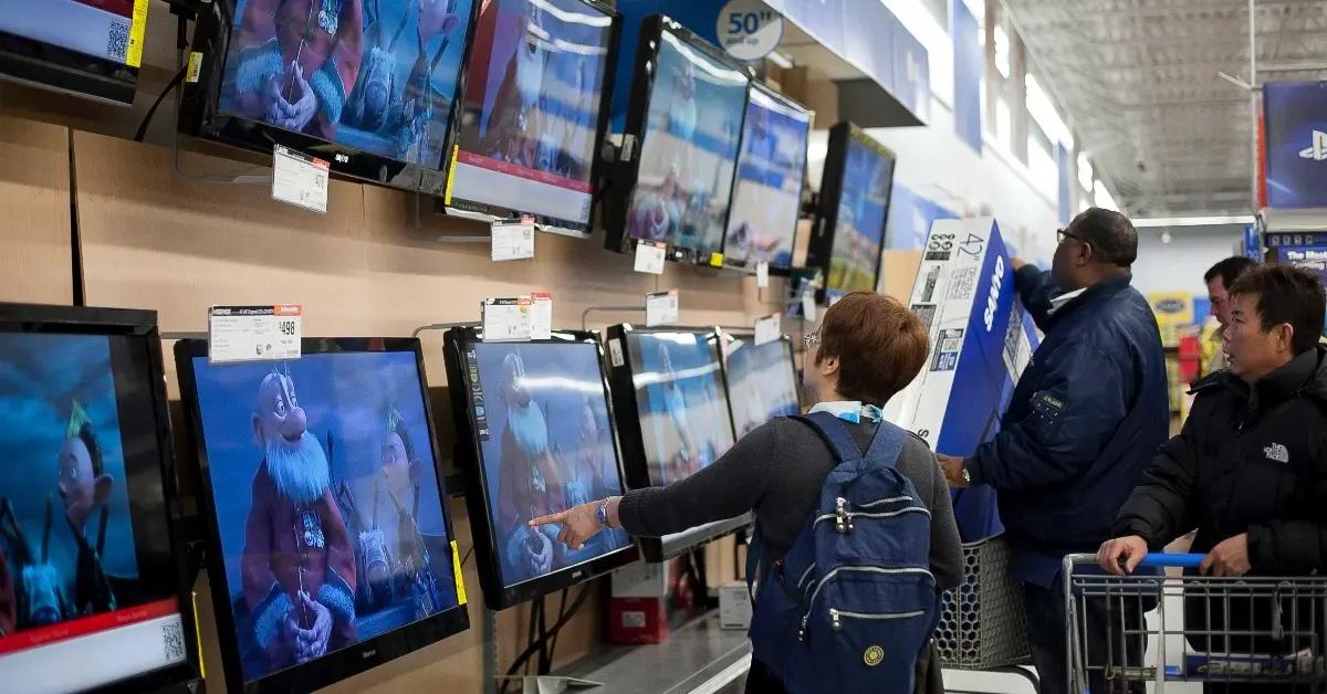 Customers shop Walmart Memorial Day TV sales.