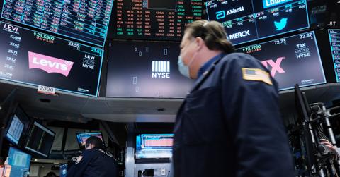 Trader looking at stock quotes