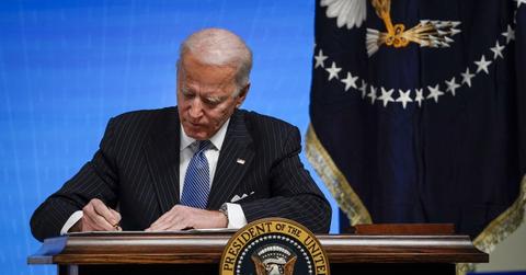 Joe Biden signing executive orders
