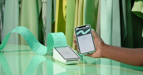 A smartphone with receipt printer using Afterpay