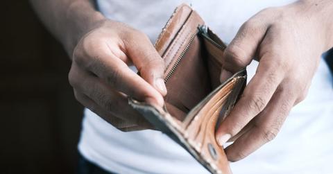 A man with an empty wallet