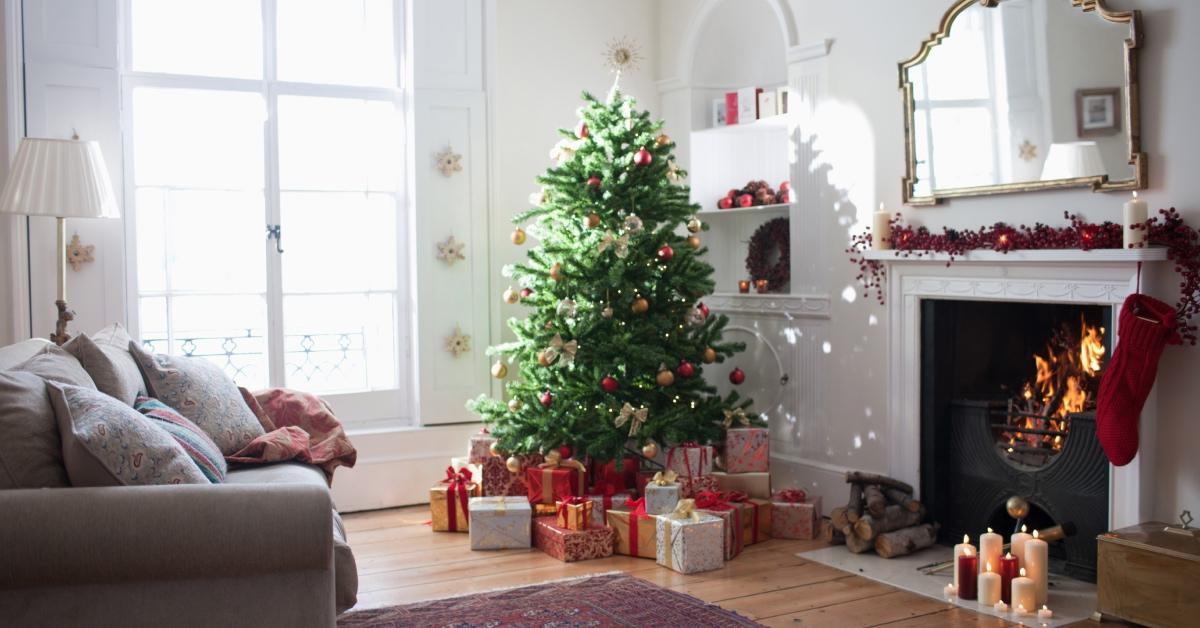 Christmas tree in living room