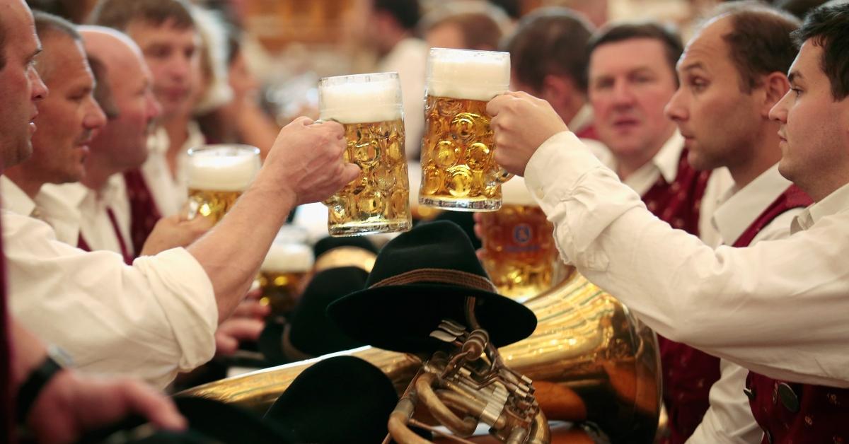 Men holding beer steins