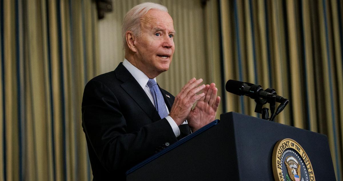 President Joe Biden at a news conference